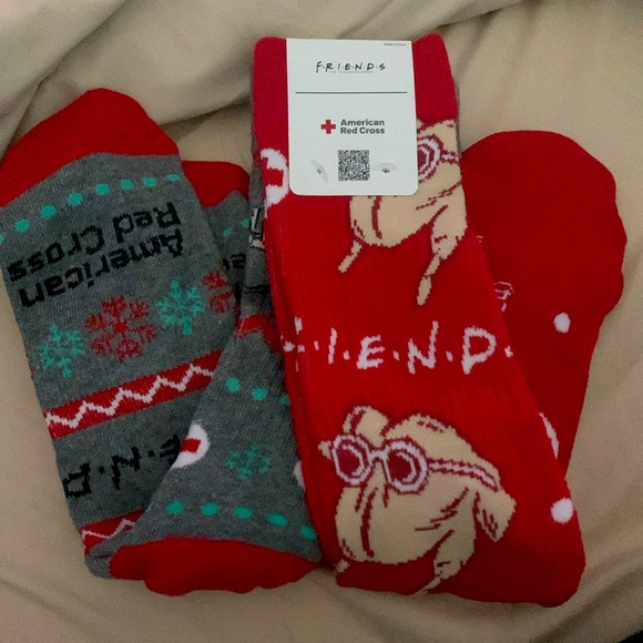 American Red Cross Friends Socks Holiday Turkey Central Perk New Friendsgiving - Picture 1 of 3